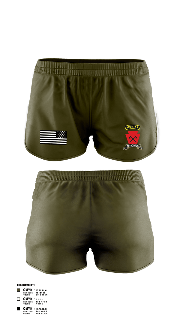 Women's Shorts, Aco 1-111th secfor1-111 MTR renew, National Guard, Teamtime, Team time, sublimation, custom sports apparel, team uniforms, spirit wear, spiritwear, sports uniforms, custom shirts, team store, custom team store, fundraiser sports, apparel fundraiser