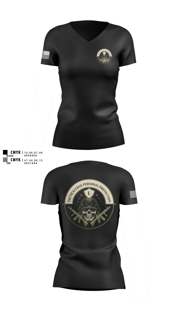 Womens Short Sleeve Vneck Shirt, Tactical Edge personal protection, , Teamtime, Team time, sublimation, custom sports apparel, team uniforms, spirit wear, spiritwear, sports uniforms, custom shirts, team store, custom team store, fundraiser sports, apparel fundraiser