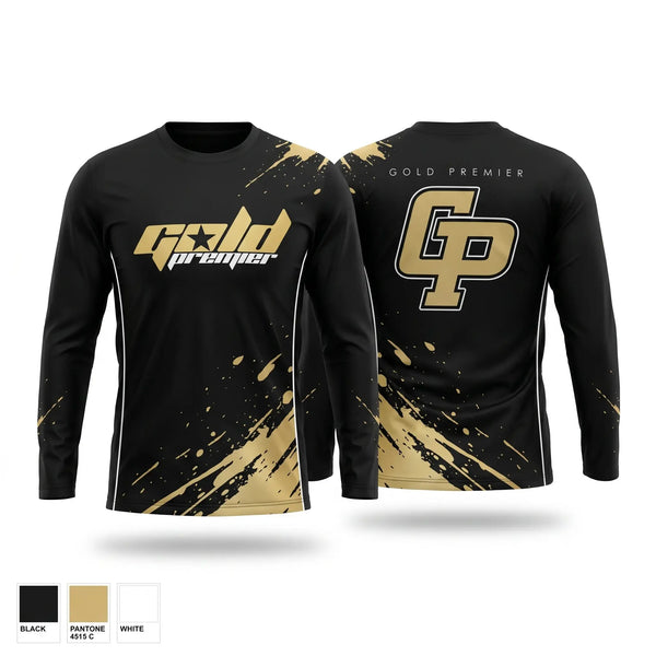 Long Sleeve Performance Shirt, Gold Premier, Softball, Teamtime, Team time, sublimation, custom sports apparel, team uniforms, spirit wear, spiritwear, sports uniforms, custom shirts, team store, custom team store, fundraiser sports, apparel fundraiser
