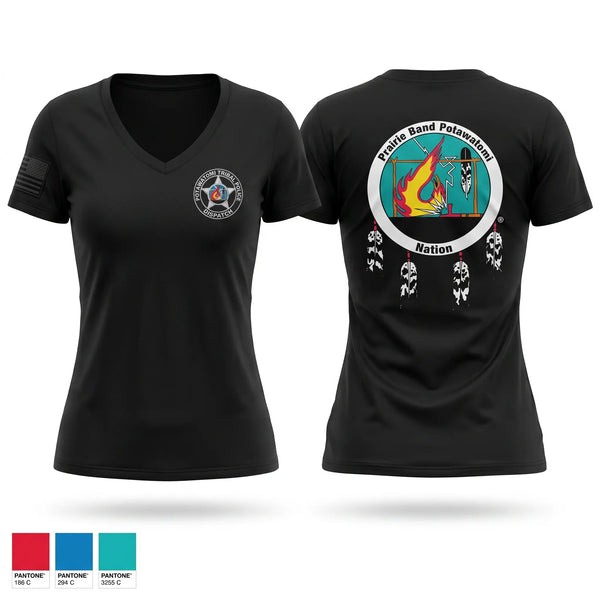 Womens Short Sleeve Vneck Shirt, Dispatch, Police, Teamtime, Team time, sublimation, custom sports apparel, team uniforms, spirit wear, spiritwear, sports uniforms, custom shirts, team store, custom team store, fundraiser sports, apparel fundraiser