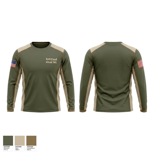 Long Sleeve Performance Shirt, 682nd mai. Nt, Army, Teamtime, Team time, sublimation, custom sports apparel, team uniforms, spirit wear, spiritwear, sports uniforms, custom shirts, team store, custom team store, fundraiser sports, apparel fundraiser