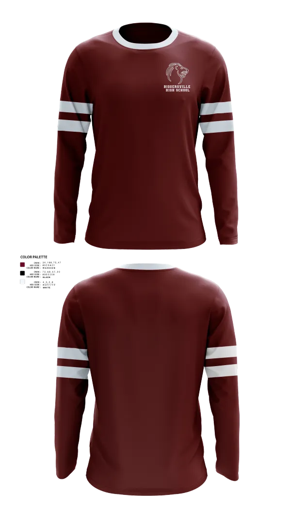 Long Sleeve Performance Shirt, Biggersville High School, Bowling, Teamtime, Team time, sublimation, custom sports apparel, team uniforms, spirit wear, spiritwear, sports uniforms, custom shirts, team store, custom team store, fundraiser sports, apparel fundraiser