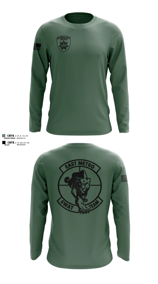Long Sleeve Performance Shirt, East Metro SWAT, Police, Teamtime, Team time, sublimation, custom sports apparel, team uniforms, spirit wear, spiritwear, sports uniforms, custom shirts, team store, custom team store, fundraiser sports, apparel fundraiser