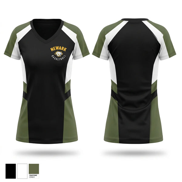 Womens Short Sleeve Vneck Shirt, Newark Memorial High School, Men's Basketball, Teamtime, Team time, sublimation, custom sports apparel, team uniforms, spirit wear, spiritwear, sports uniforms, custom shirts, team store, custom team store, fundraiser sports, apparel fundraiser