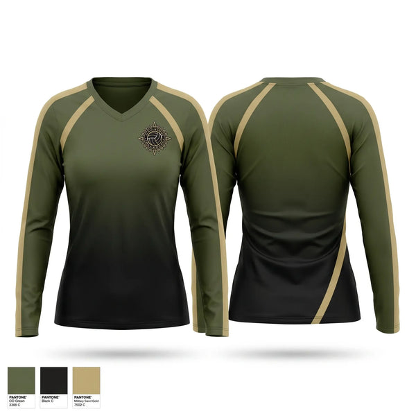 Womens Long Sleeve Vneck Shirt, LAWAKUA, Women's Volleyball, Teamtime, Team time, sublimation, custom sports apparel, team uniforms, spirit wear, spiritwear, sports uniforms, custom shirts, team store, custom team store, fundraiser sports, apparel fundraiser
