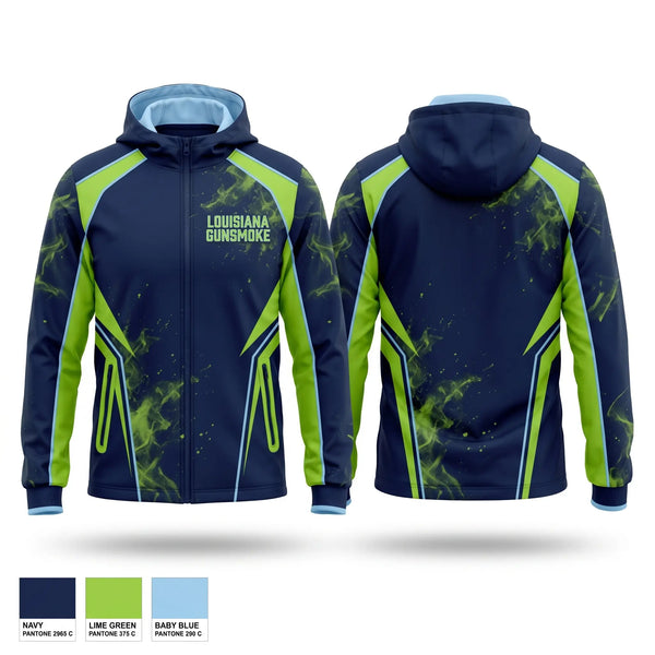 Windbreaker, Louisiana Gunsmoke, Softball, Teamtime, Team time, sublimation, custom sports apparel, team uniforms, spirit wear, spiritwear, sports uniforms, custom shirts, team store, custom team store, fundraiser sports, apparel fundraiser