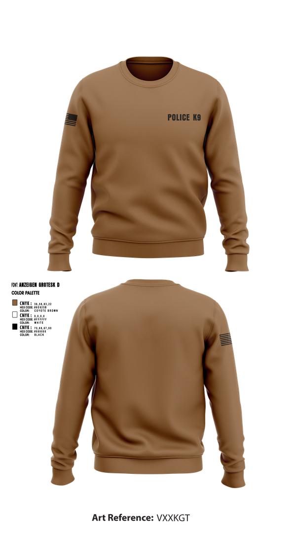 Crew Neck Sweatshirt, POLICE K9, , Teamtime, Team time, sublimation, custom sports apparel, team uniforms, spirit wear, spiritwear, sports uniforms, custom shirts, team store, custom team store, fundraiser sports, apparel fundraiser