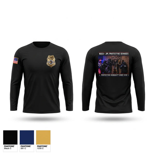 Long Sleeve Performance Shirt, NASA POLICE, Police, Teamtime, Team time, sublimation, custom sports apparel, team uniforms, spirit wear, spiritwear, sports uniforms, custom shirts, team store, custom team store, fundraiser sports, apparel fundraiser