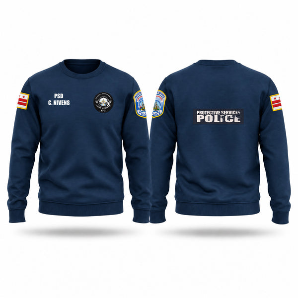 Crew Neck Sweatshirt, Protective Services Police, Police, Teamtime, Team time, sublimation, custom sports apparel, team uniforms, spirit wear, spiritwear, sports uniforms, custom shirts, team store, custom team store, fundraiser sports, apparel fundraiser