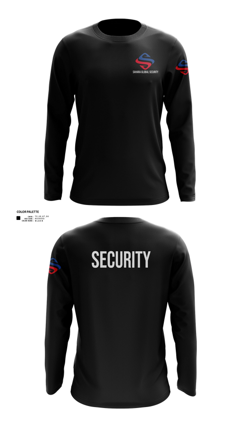 Long Sleeve Performance Shirt, Sahara Global Security, Fire Department, Teamtime, Team time, sublimation, custom sports apparel, team uniforms, spirit wear, spiritwear, sports uniforms, custom shirts, team store, custom team store, fundraiser sports, apparel fundraiser