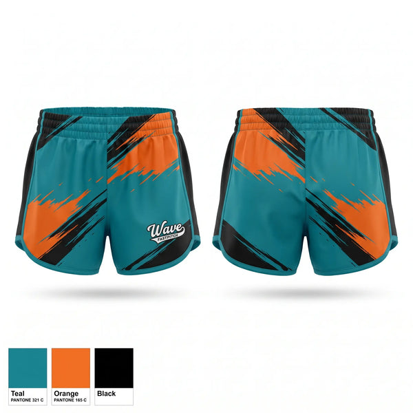 Womens Shorts, WAVE, Baseball, Teamtime, Team time, sublimation, custom sports apparel, team uniforms, spirit wear, spiritwear, sports uniforms, custom shirts, team store, custom team store, fundraiser sports, apparel fundraiser