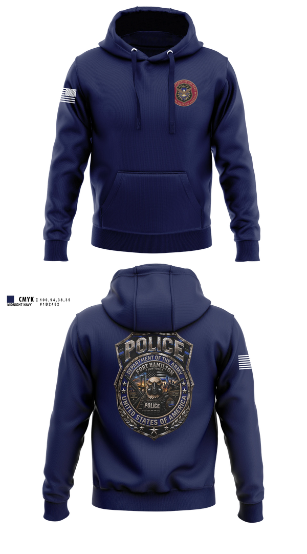 Hoodie, Fort Hamilton Police, Police, Teamtime, Team time, sublimation, custom sports apparel, team uniforms, spirit wear, spiritwear, sports uniforms, custom shirts, team store, custom team store, fundraiser sports, apparel fundraiser