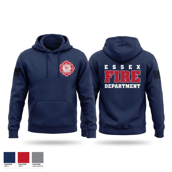 Hoodie, Essex Fire Department, Fire Department, Teamtime, Team time, sublimation, custom sports apparel, team uniforms, spirit wear, spiritwear, sports uniforms, custom shirts, team store, custom team store, fundraiser sports, apparel fundraiser
