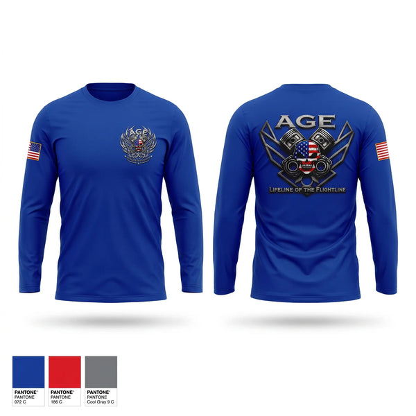 Long Sleeve Performance Shirt, AGE, Air Force, Teamtime, Team time, sublimation, custom sports apparel, team uniforms, spirit wear, spiritwear, sports uniforms, custom shirts, team store, custom team store, fundraiser sports, apparel fundraiser