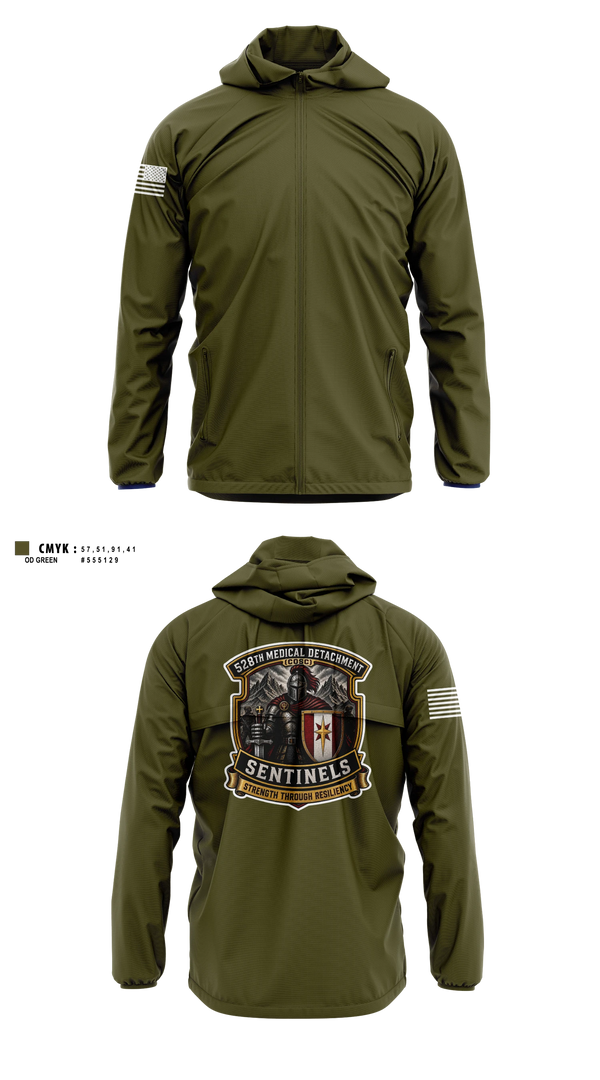 Windbreaker, 528th MED DET COSC, Army, Teamtime, Team time, sublimation, custom sports apparel, team uniforms, spirit wear, spiritwear, sports uniforms, custom shirts, team store, custom team store, fundraiser sports, apparel fundraiser