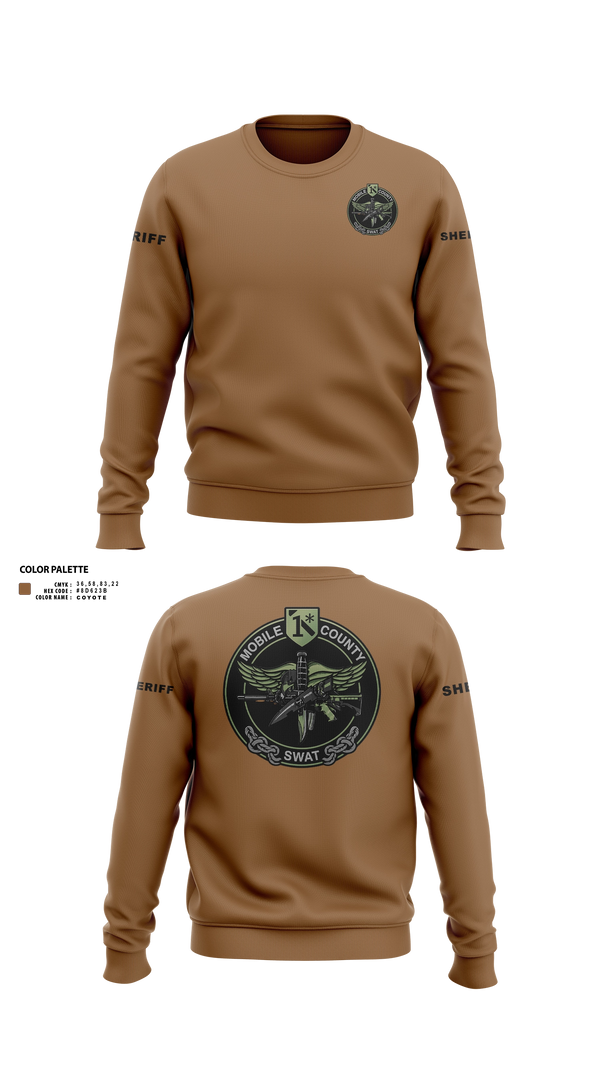 Crew Neck Sweatshirt, MOBILE COUNTY SWAT, Police, Teamtime, Team time, sublimation, custom sports apparel, team uniforms, spirit wear, spiritwear, sports uniforms, custom shirts, team store, custom team store, fundraiser sports, apparel fundraiser