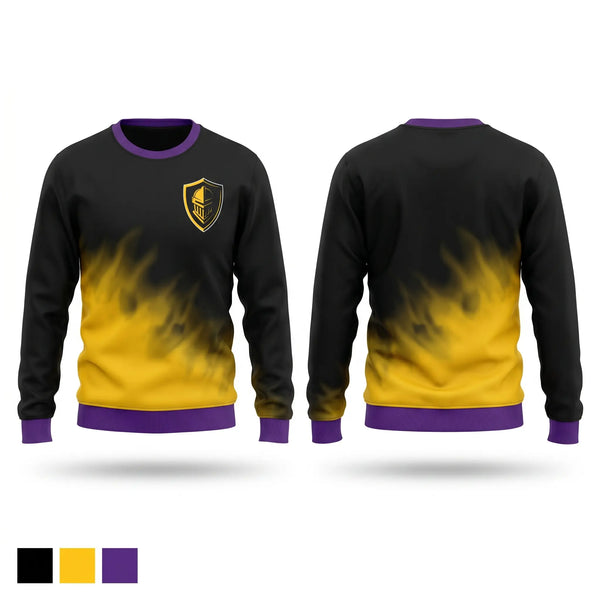 Crew Neck Sweatshirt, Golden Knights, Baseball, Teamtime, Team time, sublimation, custom sports apparel, team uniforms, spirit wear, spiritwear, sports uniforms, custom shirts, team store, custom team store, fundraiser sports, apparel fundraiser