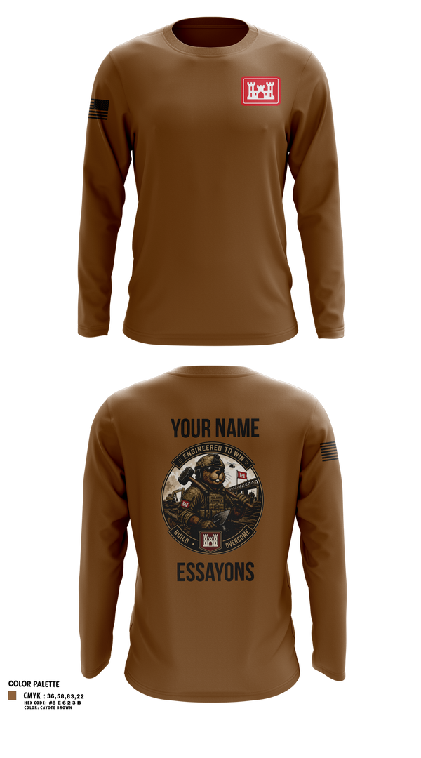Long Sleeve Performance Shirt, 279 EN DET, Army, Teamtime, Team time, sublimation, custom sports apparel, team uniforms, spirit wear, spiritwear, sports uniforms, custom shirts, team store, custom team store, fundraiser sports, apparel fundraiser