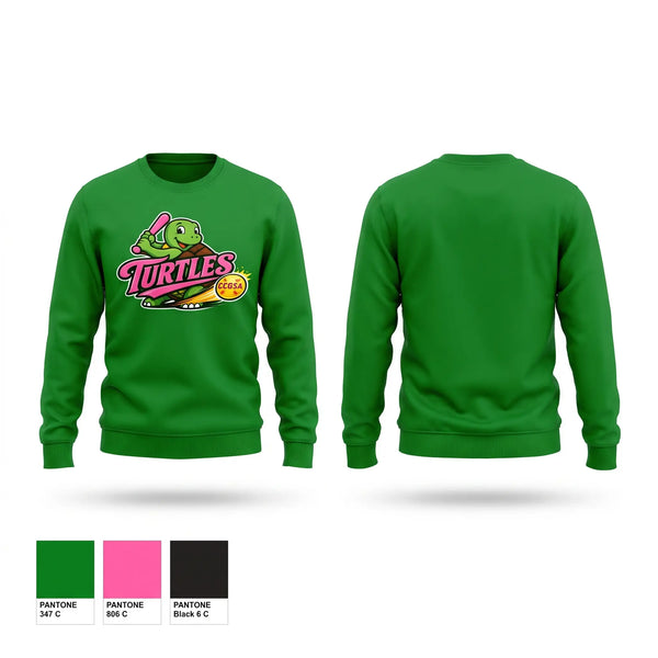 Crew Neck Sweatshirt, Turtles, Softball, Teamtime, Team time, sublimation, custom sports apparel, team uniforms, spirit wear, spiritwear, sports uniforms, custom shirts, team store, custom team store, fundraiser sports, apparel fundraiser