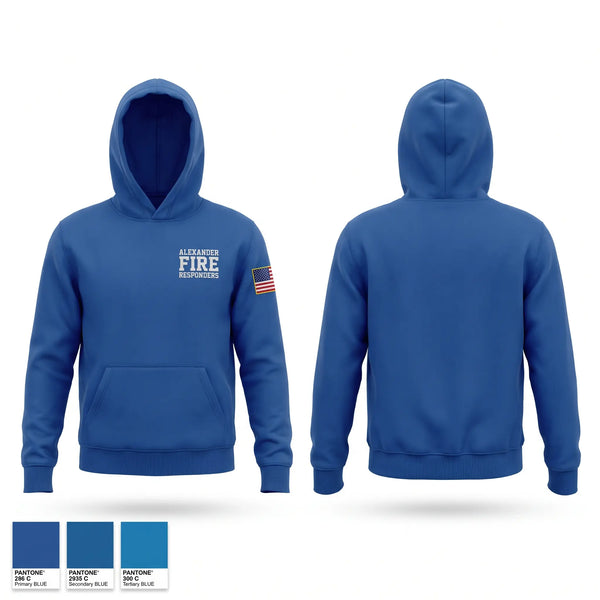 Hoodie, ALEXANDER FIRE RESPONDERS, EMS/EMT, Teamtime, Team time, sublimation, custom sports apparel, team uniforms, spirit wear, spiritwear, sports uniforms, custom shirts, team store, custom team store, fundraiser sports, apparel fundraiser
