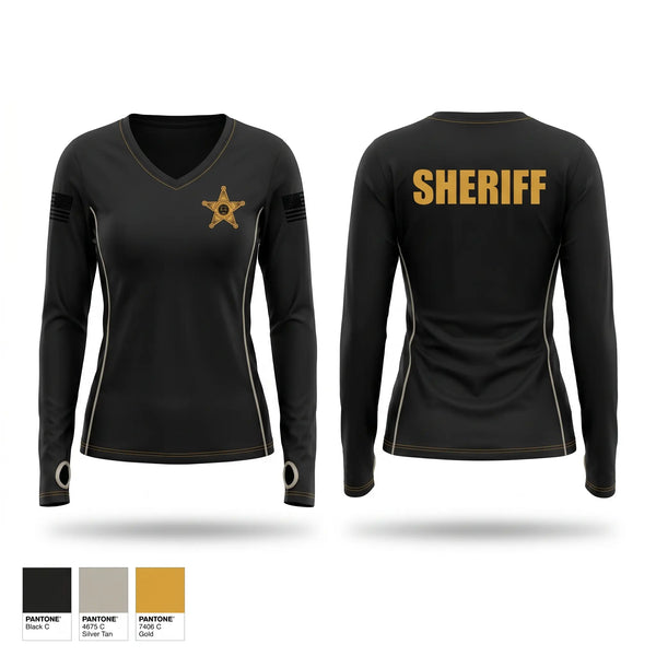 Womens Long Sleeve Vneck Shirt, St.Louis County Sheriff’s Office, Police, Teamtime, Team time, sublimation, custom sports apparel, team uniforms, spirit wear, spiritwear, sports uniforms, custom shirts, team store, custom team store, fundraiser sports, apparel fundraiser