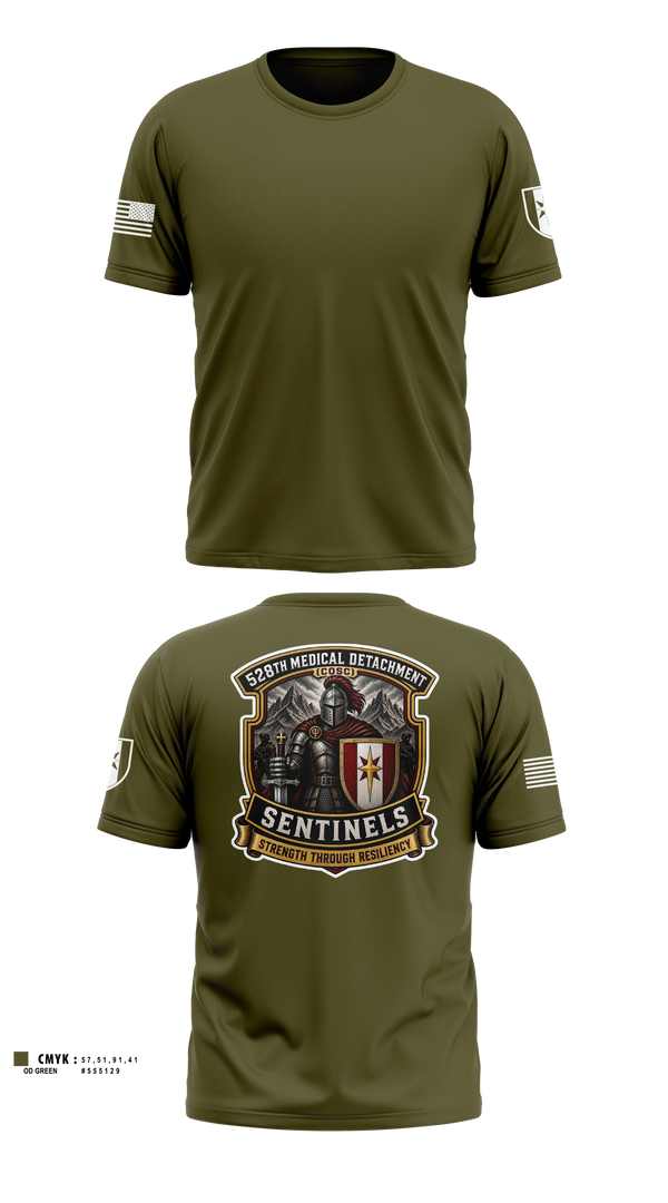 Old School Cotton Feel Shirt, 528th MED DET COSC, Army, Teamtime, Team time, sublimation, custom sports apparel, team uniforms, spirit wear, spiritwear, sports uniforms, custom shirts, team store, custom team store, fundraiser sports, apparel fundraiser