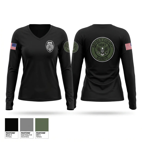Womens Long Sleeve Vneck Shirt, PERT, Police, Teamtime, Team time, sublimation, custom sports apparel, team uniforms, spirit wear, spiritwear, sports uniforms, custom shirts, team store, custom team store, fundraiser sports, apparel fundraiser