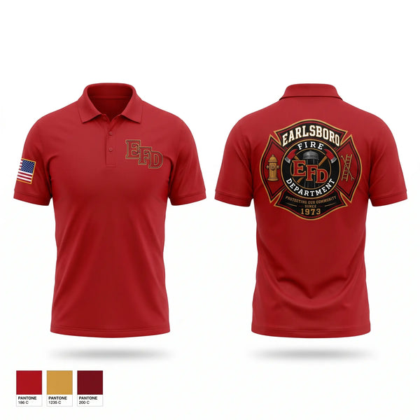 Short Sleeve Performance Polo, Earlsboro Fire Department, Fire Department, Teamtime, Team time, sublimation, custom sports apparel, team uniforms, spirit wear, spiritwear, sports uniforms, custom shirts, team store, custom team store, fundraiser sports, apparel fundraiser