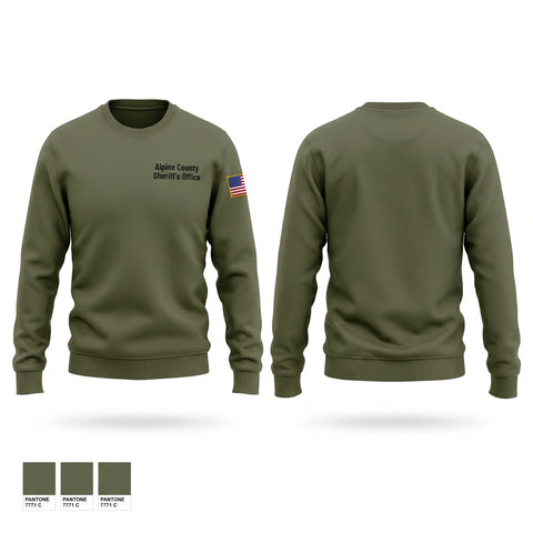 Crew Neck Sweatshirt, Alpine County Sheriff’s Office, Police, Teamtime, Team time, sublimation, custom sports apparel, team uniforms, spirit wear, spiritwear, sports uniforms, custom shirts, team store, custom team store, fundraiser sports, apparel fundraiser