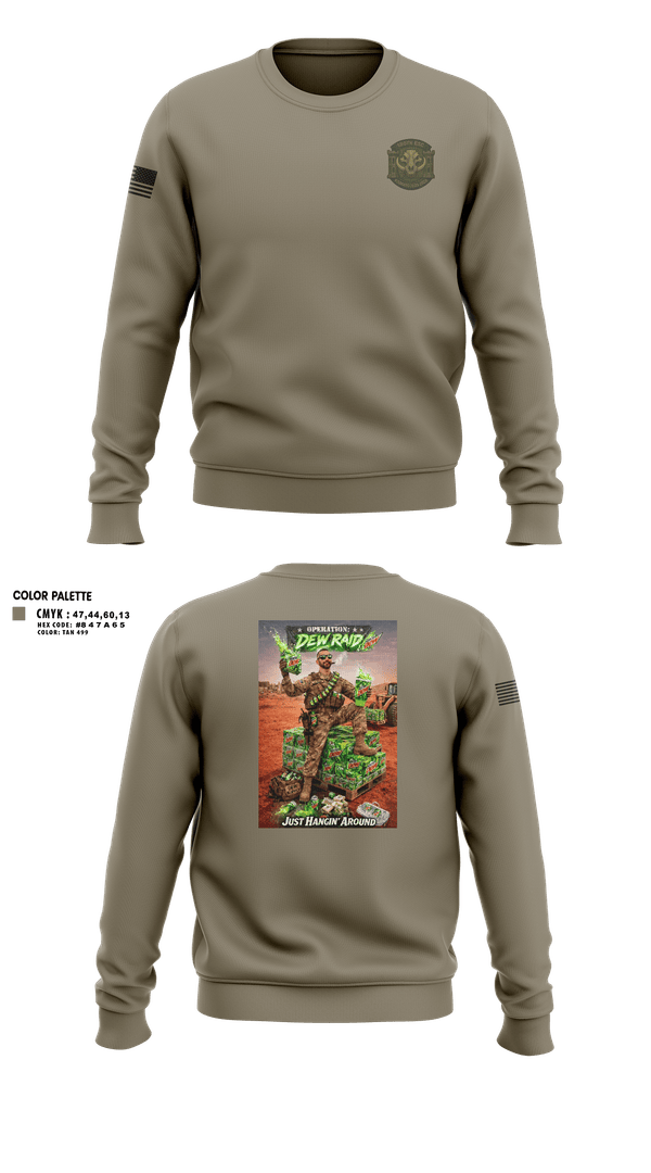 Crew Neck Sweatshirt, 180th ESC Kismayo, Army, Teamtime, Team time, sublimation, custom sports apparel, team uniforms, spirit wear, spiritwear, sports uniforms, custom shirts, team store, custom team store, fundraiser sports, apparel fundraiser
