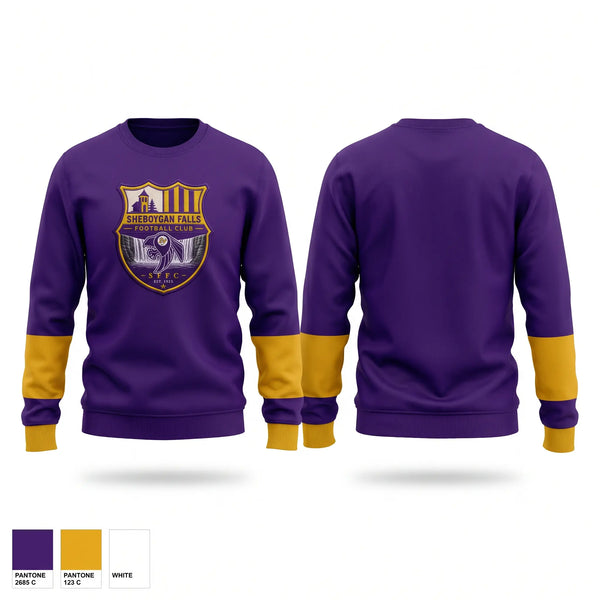 Crew Neck Sweatshirt, Sheboygan Falls Falcons, Men's Soccer, Teamtime, Team time, sublimation, custom sports apparel, team uniforms, spirit wear, spiritwear, sports uniforms, custom shirts, team store, custom team store, fundraiser sports, apparel fundraiser