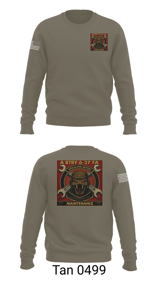 Crew Neck Sweatshirt, 6-37 FAR, Army, Teamtime, Team time, sublimation, custom sports apparel, team uniforms, spirit wear, spiritwear, sports uniforms, custom shirts, team store, custom team store, fundraiser sports, apparel fundraiser