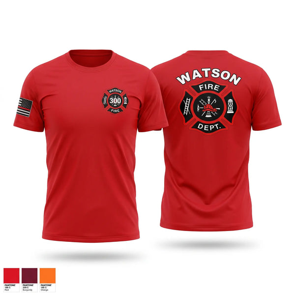 Short Sleeve Performance Shirt, WATSON, Fire Department, Teamtime, Team time, sublimation, custom sports apparel, team uniforms, spirit wear, spiritwear, sports uniforms, custom shirts, team store, custom team store, fundraiser sports, apparel fundraiser