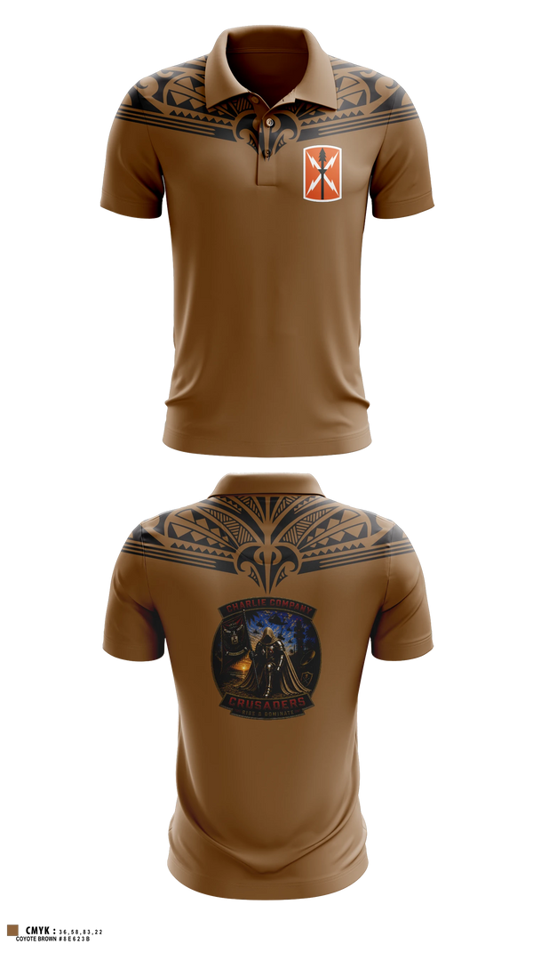 Short Sleeve Performance Polo, Crusaders, Army, Teamtime, Team time, sublimation, custom sports apparel, team uniforms, spirit wear, spiritwear, sports uniforms, custom shirts, team store, custom team store, fundraiser sports, apparel fundraiser