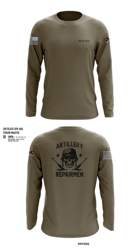 Long Sleeve Performance Shirt, ARMT 1-320th Field Artillery, Army, Teamtime, Team time, sublimation, custom sports apparel, team uniforms, spirit wear, spiritwear, sports uniforms, custom shirts, team store, custom team store, fundraiser sports, apparel fundraiser