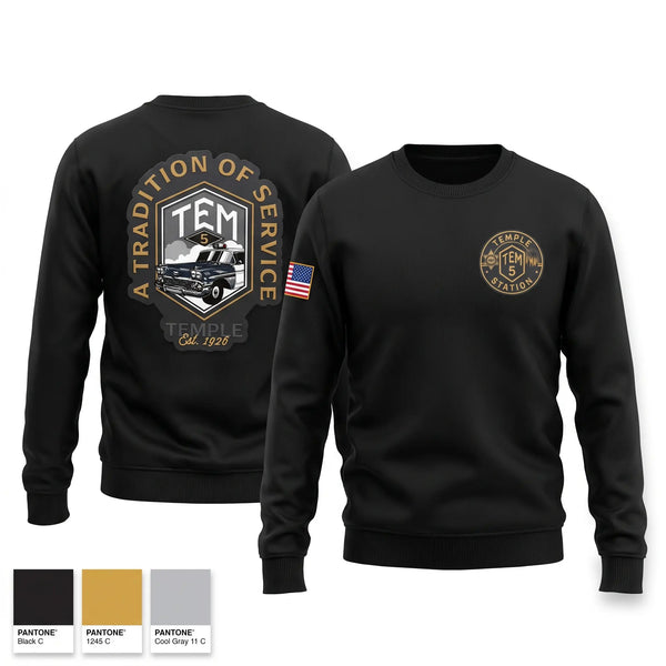 Crew Neck Sweatshirt, Temple Station, Police, Teamtime, Team time, sublimation, custom sports apparel, team uniforms, spirit wear, spiritwear, sports uniforms, custom shirts, team store, custom team store, fundraiser sports, apparel fundraiser