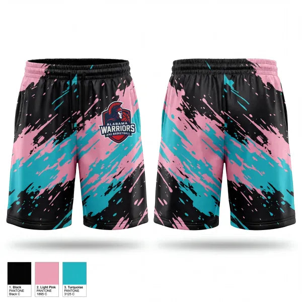Mens Reversible Basketball Shorts, Alabama Warriors, Men's Basketball, Teamtime, Team time, sublimation, custom sports apparel, team uniforms, spirit wear, spiritwear, sports uniforms, custom shirts, team store, custom team store, fundraiser sports, apparel fundraiser