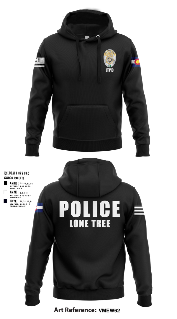 Hoodie, Lone Tree Police Department, Police, Teamtime, Team time, sublimation, custom sports apparel, team uniforms, spirit wear, spiritwear, sports uniforms, custom shirts, team store, custom team store, fundraiser sports, apparel fundraiser