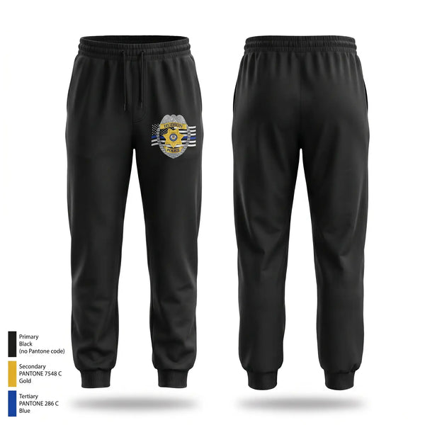Sweatpants, Hudson Police Department, Police, Teamtime, Team time, sublimation, custom sports apparel, team uniforms, spirit wear, spiritwear, sports uniforms, custom shirts, team store, custom team store, fundraiser sports, apparel fundraiser