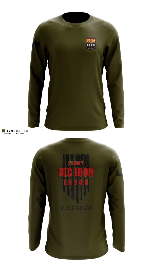 Long Sleeve Performance Shirt, Big Iron, Fire Department, Teamtime, Team time, sublimation, custom sports apparel, team uniforms, spirit wear, spiritwear, sports uniforms, custom shirts, team store, custom team store, fundraiser sports, apparel fundraiser