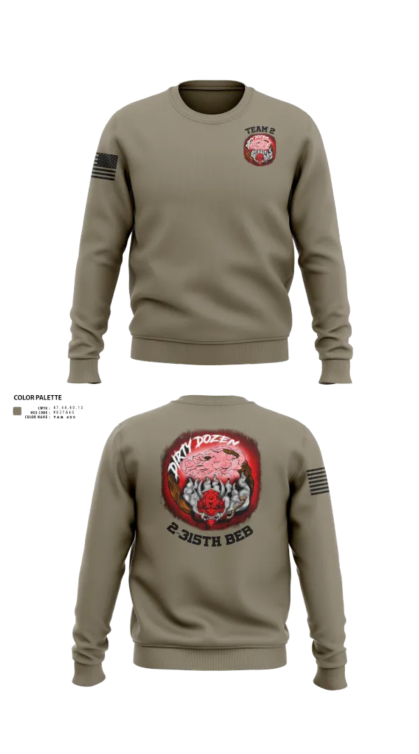 Crew Neck Sweatshirt, Dirty Dozen, , Teamtime, Team time, sublimation, custom sports apparel, team uniforms, spirit wear, spiritwear, sports uniforms, custom shirts, team store, custom team store, fundraiser sports, apparel fundraiser