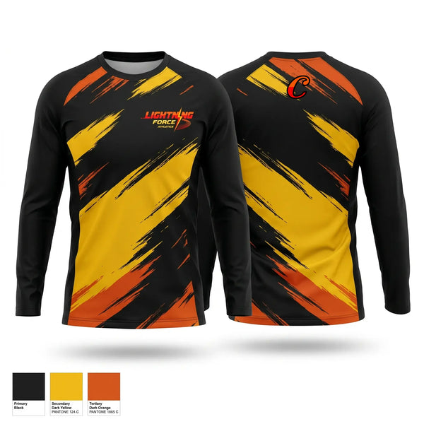 Long Sleeve Performance Shirt, Lightning Force Athletics, Track & Field, Teamtime, Team time, sublimation, custom sports apparel, team uniforms, spirit wear, spiritwear, sports uniforms, custom shirts, team store, custom team store, fundraiser sports, apparel fundraiser