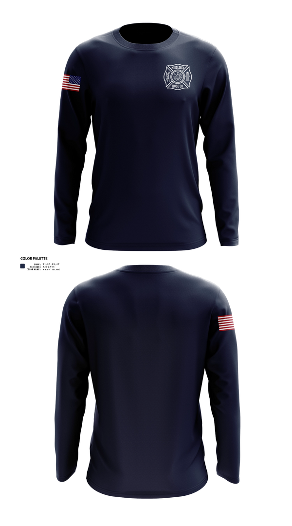 Long Sleeve Performance Shirt, Middlesex Hose Co, Fire Department, Teamtime, Team time, sublimation, custom sports apparel, team uniforms, spirit wear, spiritwear, sports uniforms, custom shirts, team store, custom team store, fundraiser sports, apparel fundraiser