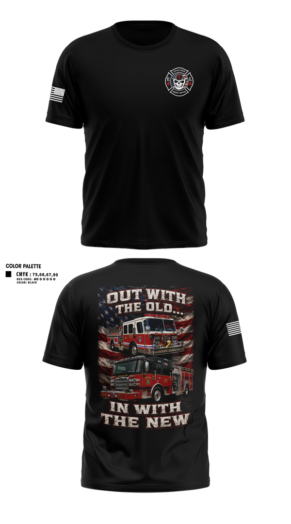 Old School Cotton Feel Shirt, Great Notch Fire Company #4, Fire Department, Teamtime, Team time, sublimation, custom sports apparel, team uniforms, spirit wear, spiritwear, sports uniforms, custom shirts, team store, custom team store, fundraiser sports, apparel fundraiser