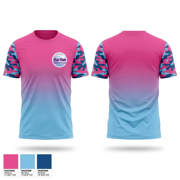Short Sleeve Performance Shirt, Pompano Beach Riptide, Softball, Teamtime, Team time, sublimation, custom sports apparel, team uniforms, spirit wear, spiritwear, sports uniforms, custom shirts, team store, custom team store, fundraiser sports, apparel fundraiser