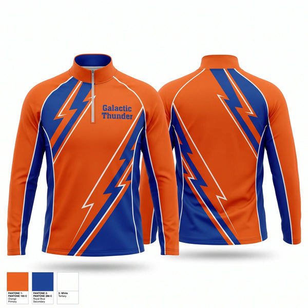 Quarter Zip Jacket, Galactic Thunder, Men's Soccer, Teamtime, Team time, sublimation, custom sports apparel, team uniforms, spirit wear, spiritwear, sports uniforms, custom shirts, team store, custom team store, fundraiser sports, apparel fundraiser
