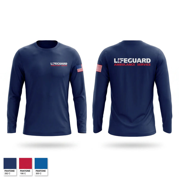 Long Sleeve Performance Shirt, Lifeguard ambulance, EMS/EMT, Teamtime, Team time, sublimation, custom sports apparel, team uniforms, spirit wear, spiritwear, sports uniforms, custom shirts, team store, custom team store, fundraiser sports, apparel fundraiser