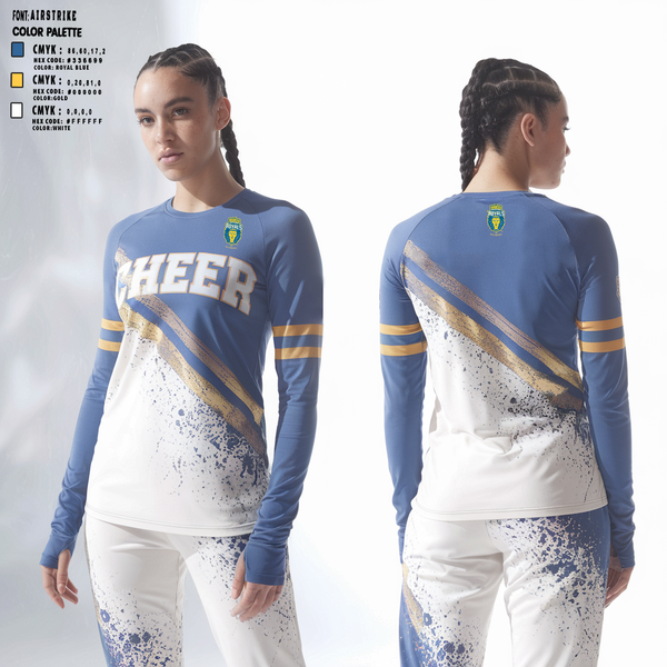Long Sleeve Performance Shirt, Cristo Rey Richmond High School Cheer, Cheer, Teamtime, Team time, sublimation, custom sports apparel, team uniforms, spirit wear, spiritwear, sports uniforms, custom shirts, team store, custom team store, fundraiser sports, apparel fundraiser
