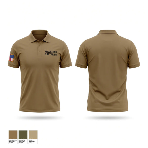 Short Sleeve Performance Polo, Maverick Battalion, Army, Teamtime, Team time, sublimation, custom sports apparel, team uniforms, spirit wear, spiritwear, sports uniforms, custom shirts, team store, custom team store, fundraiser sports, apparel fundraiser