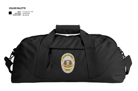 Duffle Bag, Chillicothe Police, Police, Teamtime, Team time, sublimation, custom sports apparel, team uniforms, spirit wear, spiritwear, sports uniforms, custom shirts, team store, custom team store, fundraiser sports, apparel fundraiser